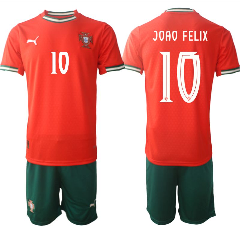 Men 2025-2026 Season Portugal home red #10 Soccer Jersey->portugal jersey->Soccer Country Jersey
